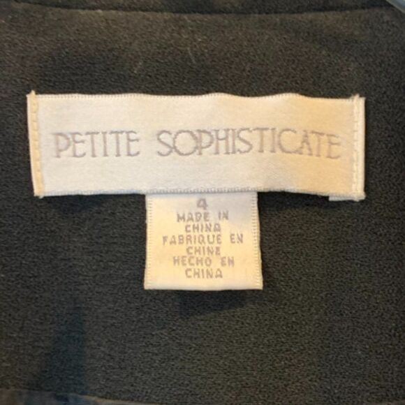 Petite Sophisticated Three Button Black Blazer - Picture 2 of 4